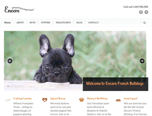 Tablet Screenshot of encorefrenchbulldogs.com